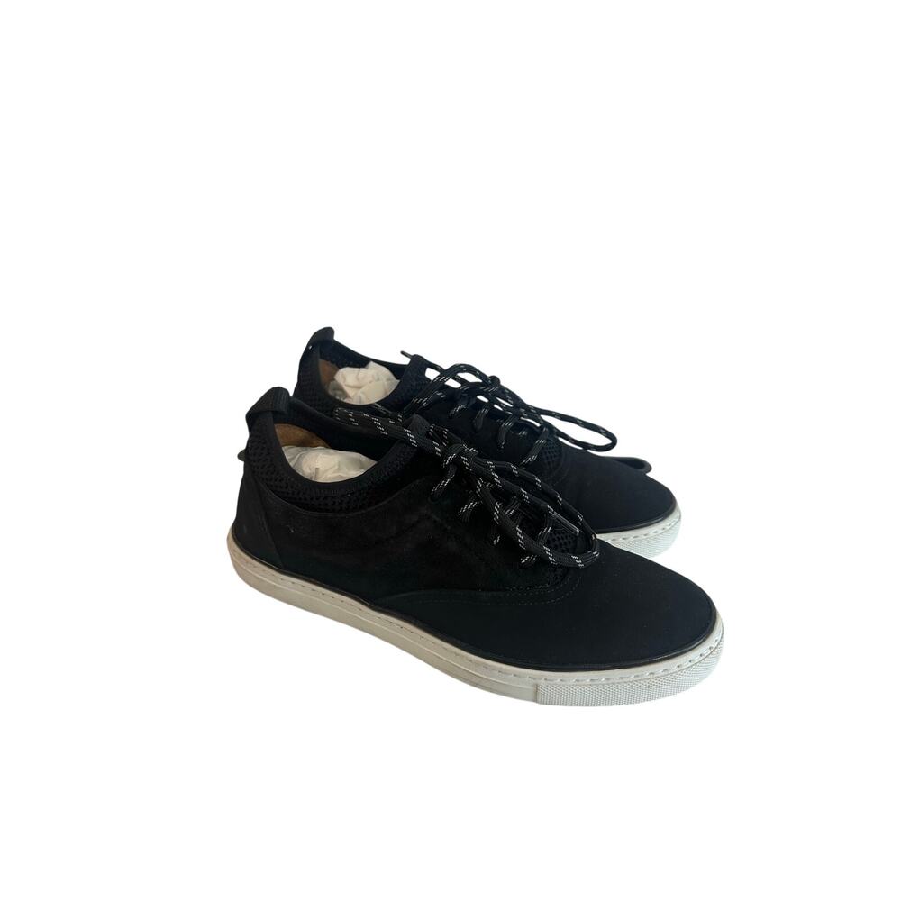 Jenni Kayne Black Suede Sneakers Shoes Women's Sz EU 38 White Sole Light Dirt